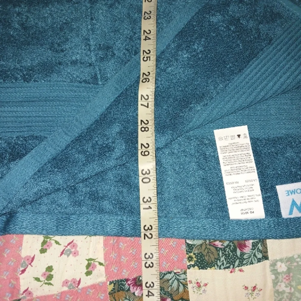 W Home Bamboo Spa Oversized Bath Towel/Sheet Set of 2 Teal 33 x 64